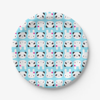 Super Cute Kawaii Bunny and Panda Paper Plates