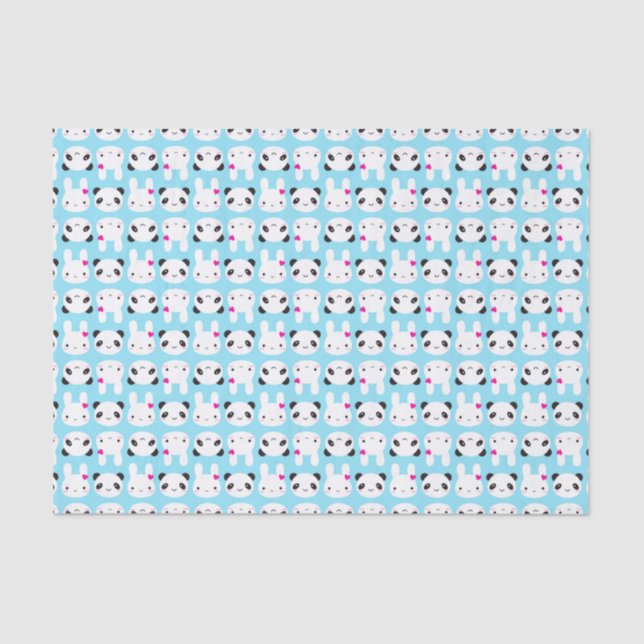 Super Cute Kawaii Bunny and Panda Tissue Paper (Front)