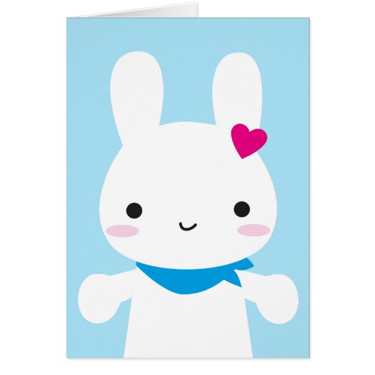 Super Cute Kawaii Bunny Cards (Front)