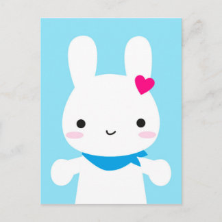 Super Cute Kawaii Bunny Postcard