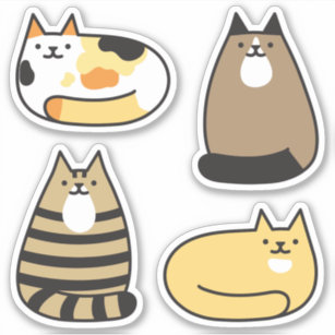 Cat Faces, Cute, Funny and Annoyed Cats Sticker