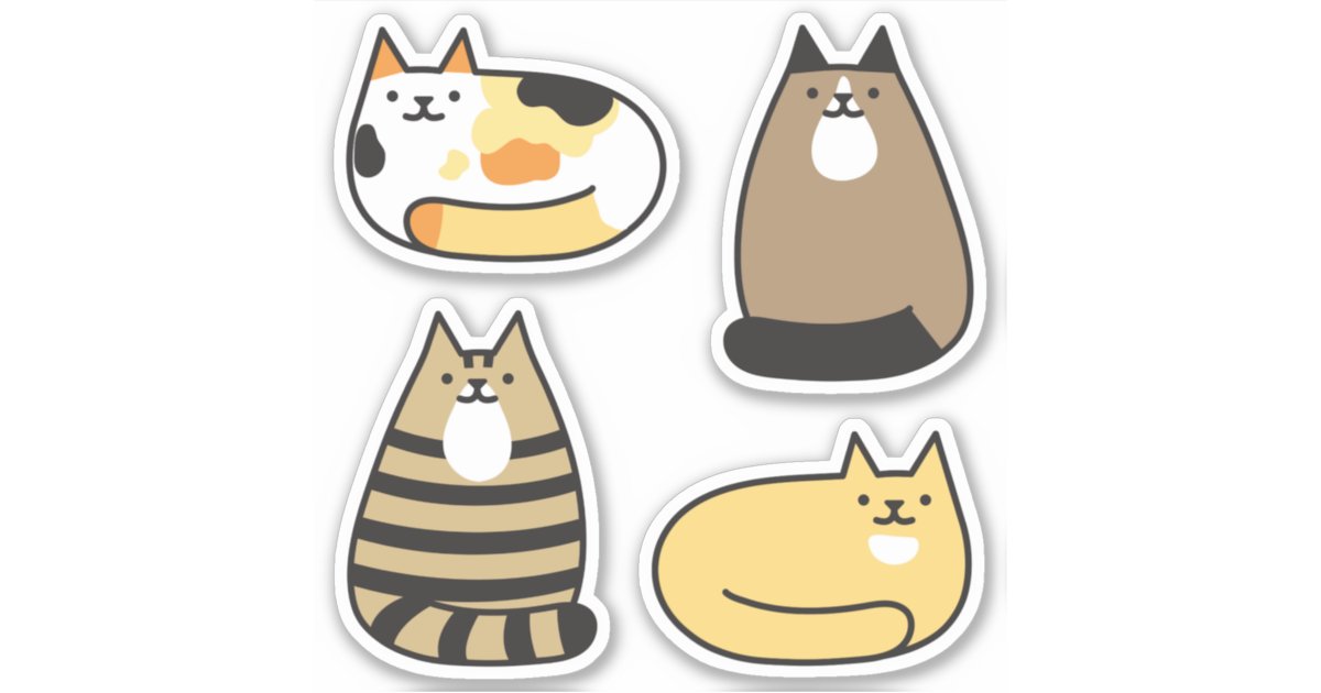 Super Cute Kawaii Cats Sticker