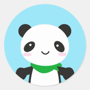 Super Cute Kawaii Panda Classic Round Sticker