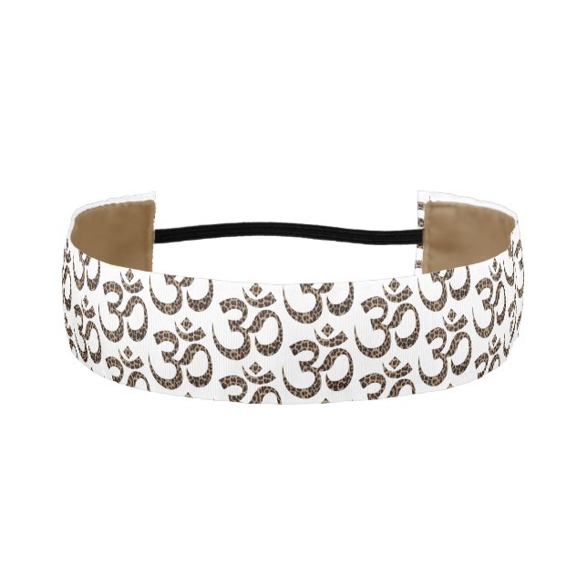 Super Cute Leopard Om Symbol 1.5-in Headband (Front)