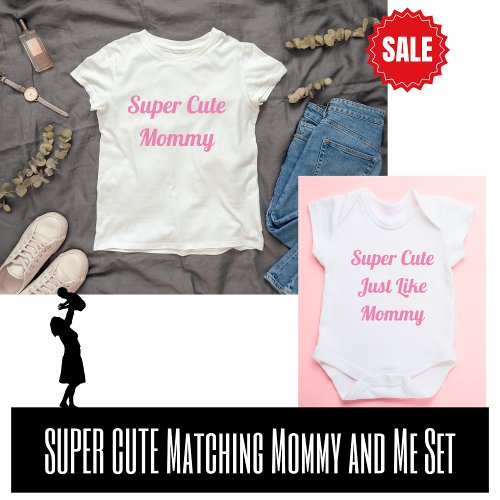 Super Cute Mommy Mini Matching Set T_Shirt