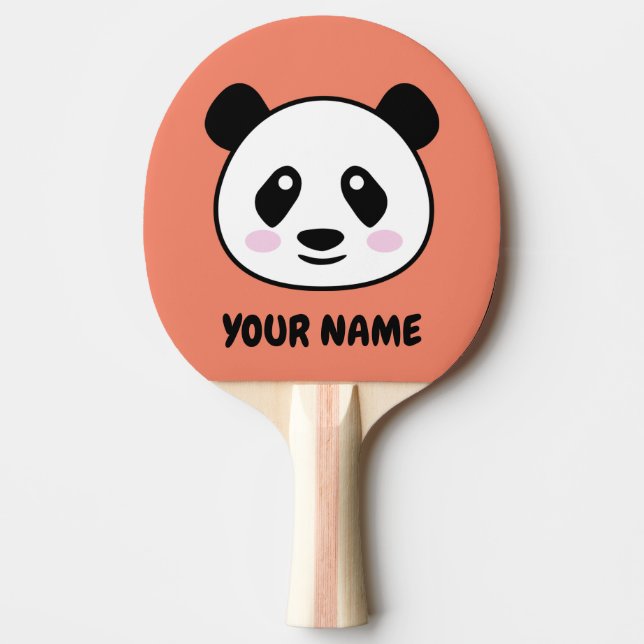 Super cute panda bear table tennis pingpong paddle (Front)