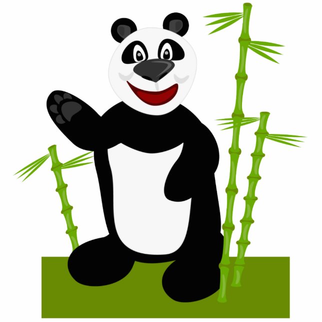 Super Cute Panda Kawaii Bear Cartoon Art Statuette (Front)