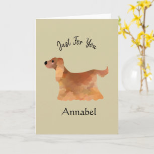 Super Cute Personalised Cocker Spaniel Card