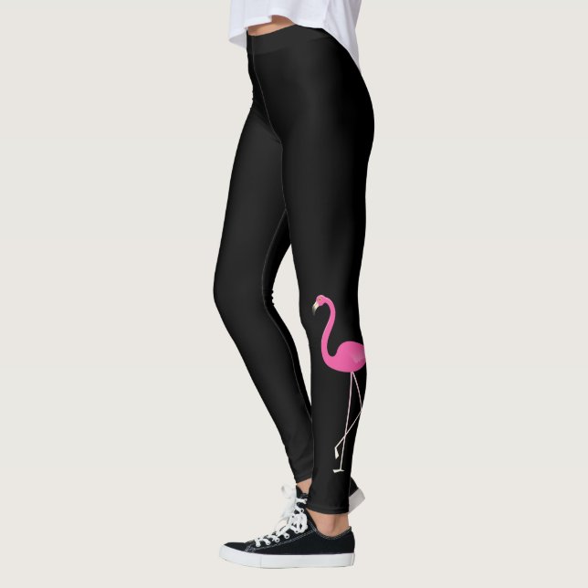 Super Cute Pink Flamingo Leggings (Left)