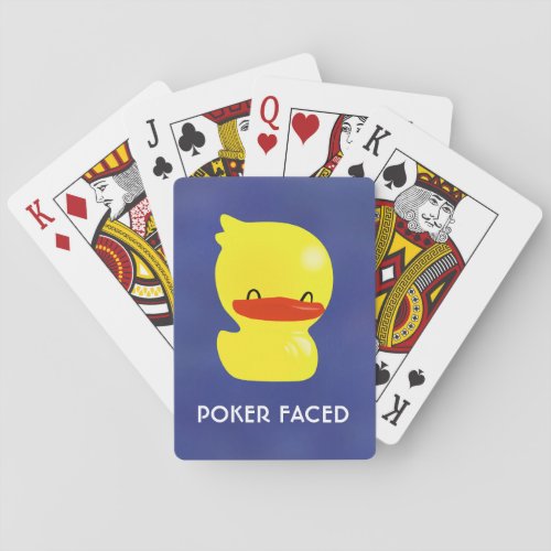 Super Cute Poker Faced Ducky Playing Cards