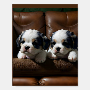 Super Cute Puppies on the Couch 1 Foam Board