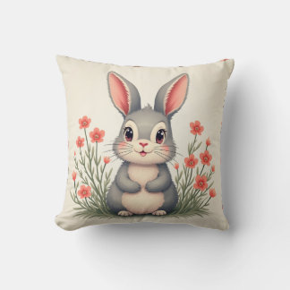 super cute rabbit cushion pillow