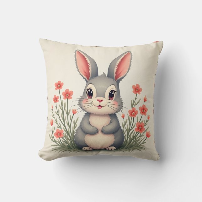super cute rabbit cushion pillow (Front)