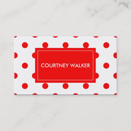 Super Cute red polka dot business cards