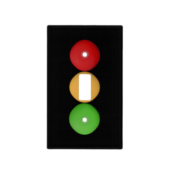Super Cute Red Yellow Green Dots Light Switch Cover (Front)