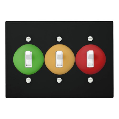 Super Cute Red Yellow Green Dots Light Switch Cover