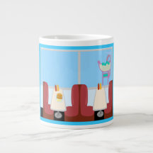 Super Cute Retro Fifties Diner Cartoon Art