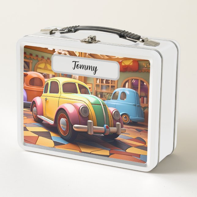 Super Cute Retro Toy car Lunch Box (Front)