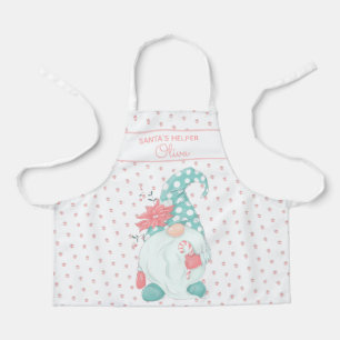 Super Cute Santa Helper Christmas Gnome Pastel Apr Apron