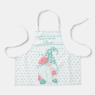 Super Cute Santa Helper Christmas Gnome Pastel Apron