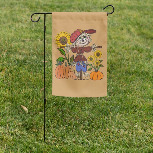 Super Cute Scarecrow Garden Flag (In SItu)
