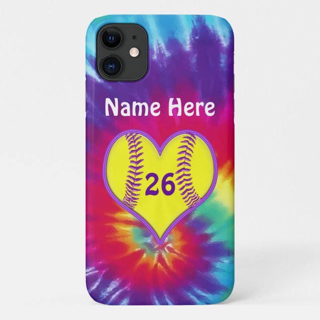 Super Cute Softball Phone Cases, Older to Newest Case-Mate iPhone Case (Back)
