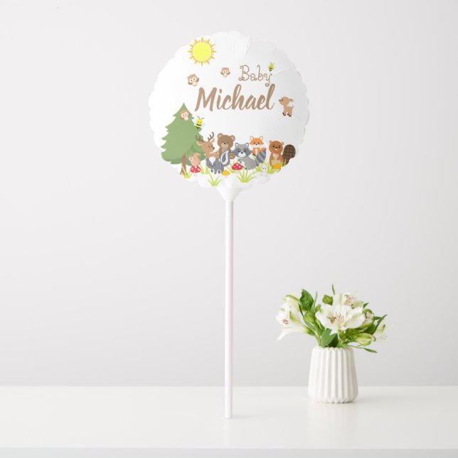 Super Cute Sun Woodland Animals Balloon (In SItu)