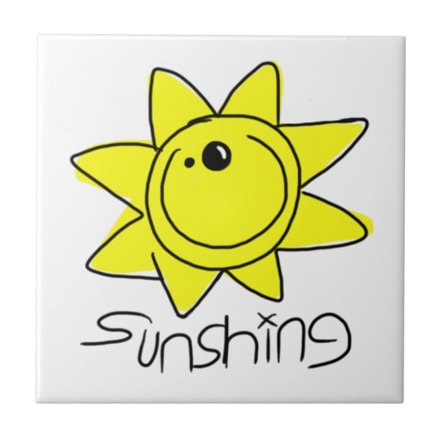 Super cute Sunshine Graphic on Tile (Front)