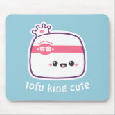 Mousepad Tofu de Kawaii que que as pessoas amem o tofu