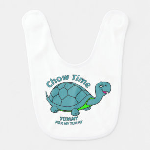 Super Cute Turtle “Chow Time” Baby Bib