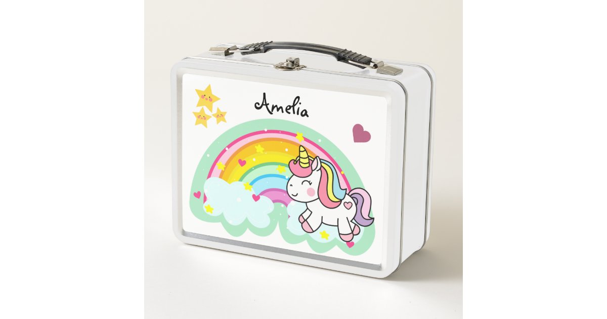 Unicorn Lunch box, Girls School Lunch box, Zazzle
