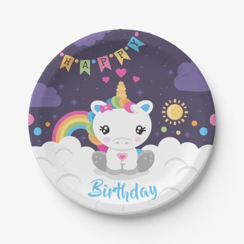 Super Cute Unicorn party plates