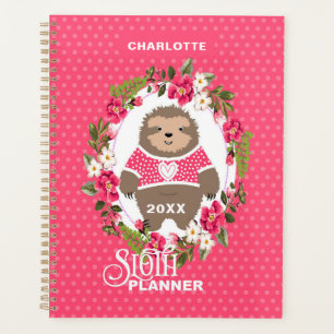 Super Cute Whimsy Sloth Personalized Planner