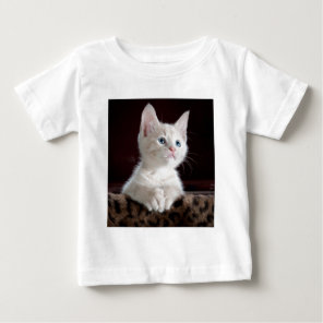Super Cute White Kitten Baby T-Shirt