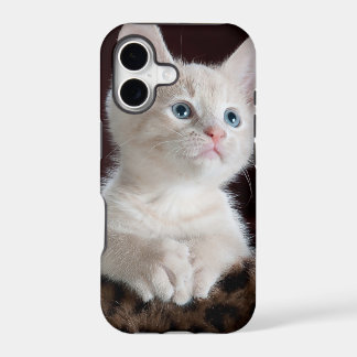 Super Cute White Kitten iPhone 17 Case
