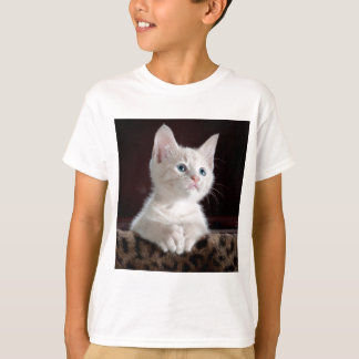 Super Cute White Kitten T-Shirt