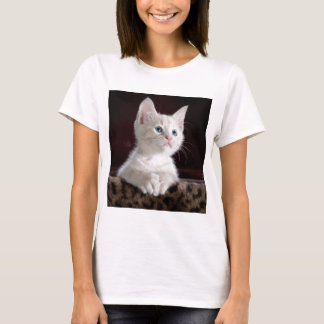 Super Cute White Kitten T-Shirt