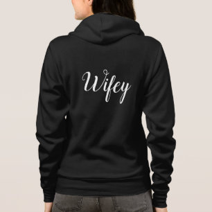 Super Cute Wifey Hoody in Black