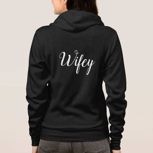 Super Cute Wifey Hoody in Black (Back)