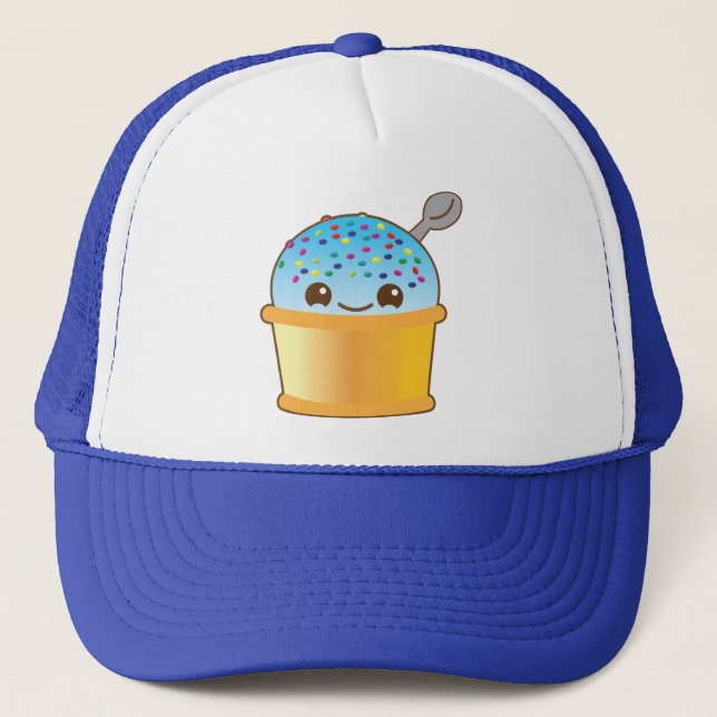 Super cute Yummy Yummy bucket icecream! Trucker Hat (Front)