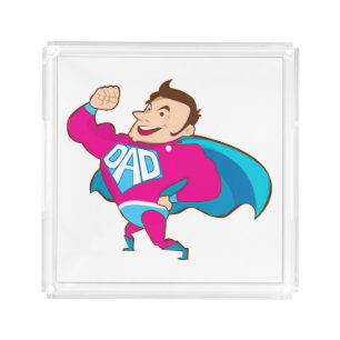 SUPER DAD ACRYLIC TRAY
