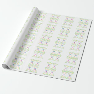 Super Dad Aesthetic Text Pattern Gift Wrapping Paper
