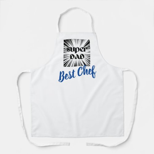 Super Dad Best Chef Apron Cooking Theme Gift Apron