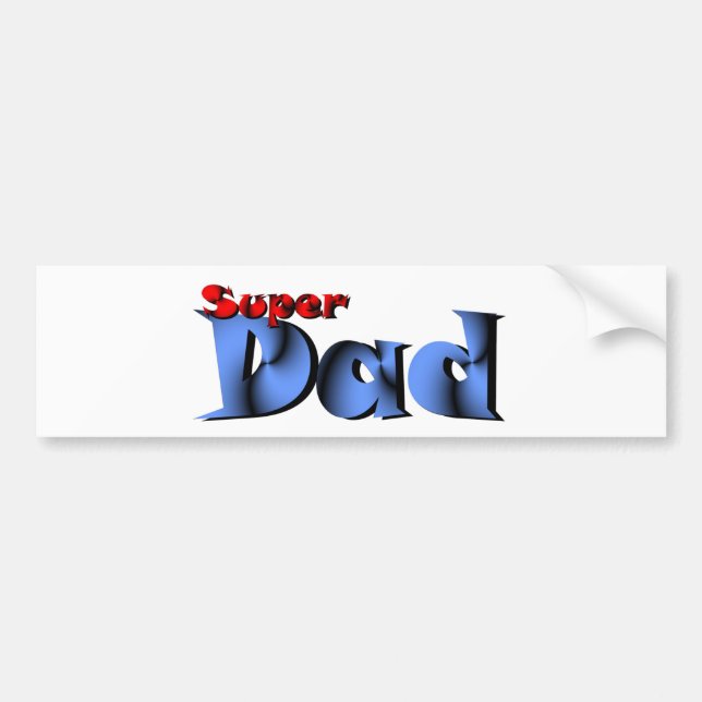 Super Dad Bumper Sticker (Front)