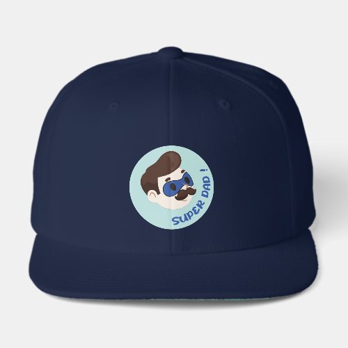 Super Dad Cartoon Badge  Visor
