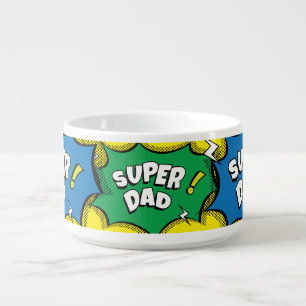 “Super Dad” Colorful Comic Book Pop Art Bowl