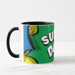 “Super Dad” Colorful Comic Book Pop Art Mug