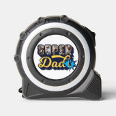 Super Dad Custom Photos Superhero Monogram Tape Measure (Front)