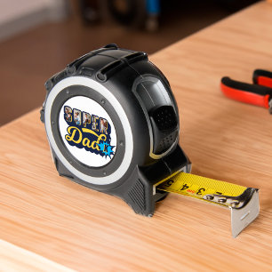 Super Dad Custom Photos Superhero Monogram Tape Measure