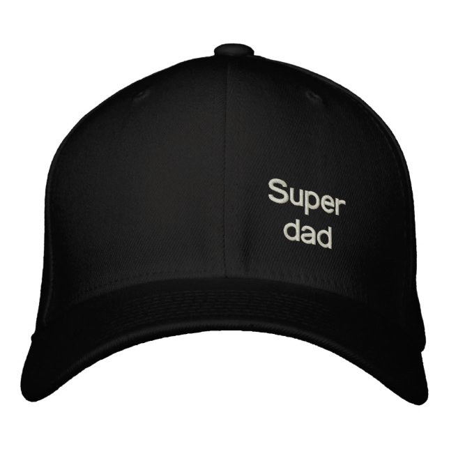 Super dad embroidered baseball cap (Front)